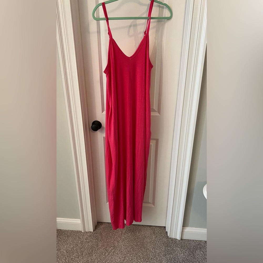 Zenana Outfitters Vibrant Pink Maxi Dress
